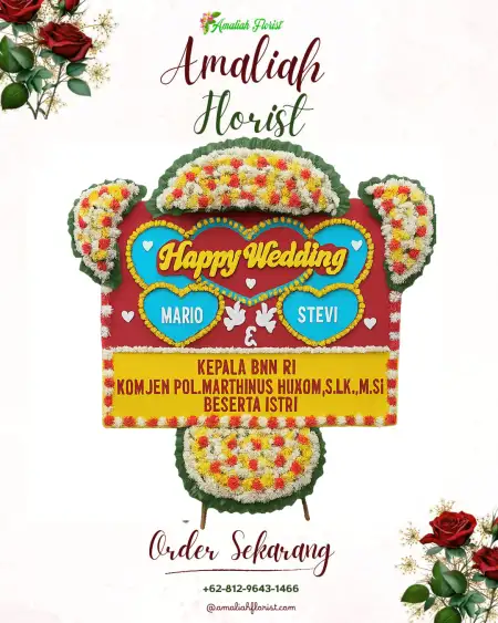 Papan Bunga Pernikahan Lolong Guba